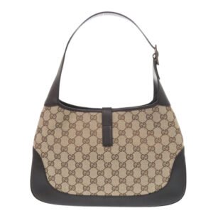 GUCCI Shoulder Bag GG canvas Brown Shelly Line Jackie | AlmaBagz
