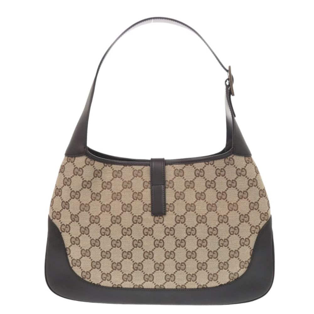 GUCCI Shoulder Bag GG canvas Brown Shelly Line Jackie | AlmaBagz