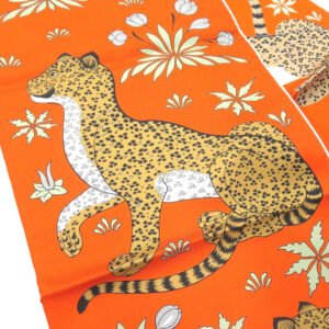 HERMES scarf silk multicolor LES LEOPARDS | AlmaBagz