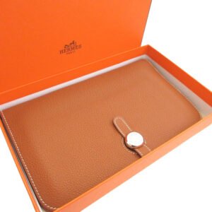 HERMES Long Wallet Purse Togo gold Dogon GM | AlmaBagz