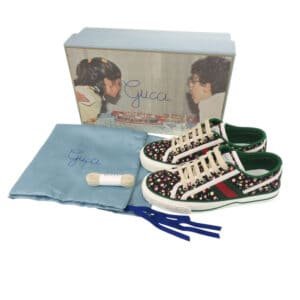 GUCCI sneakers 606110  canvas black LIBERTY Collaboration Tennis 1977 Liberty Floral 35 | AlmaBagz