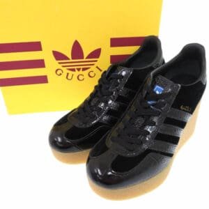 GUCCI sneakers enamel black GUCCI × adidas originals GAZELLE 38 | AlmaBagz