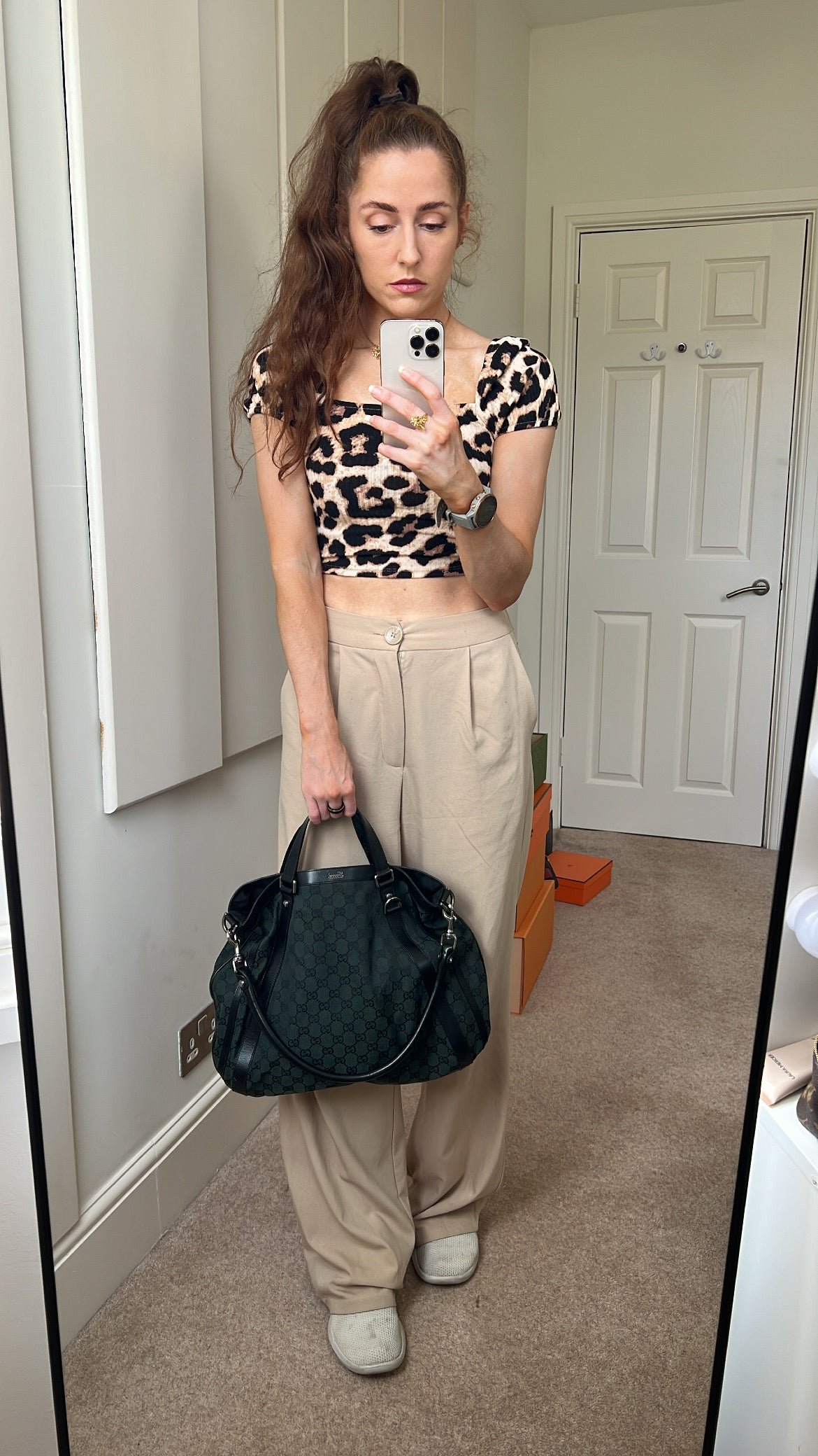 Gucci Abbey Convertible GG Canvas Tote | AlmaBagz