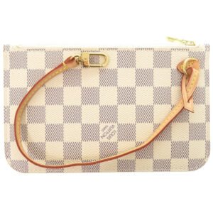 LOUIS VUITTON Pouch Damier Azur Canvas white Damier Azur Neverfull Pouch for PM | AlmaBagz