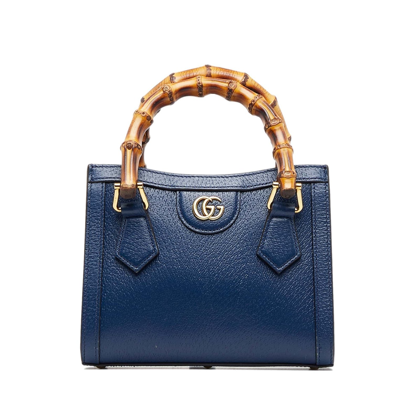 Gucci Bamboo Diana Mini Blue | AlmaBagz