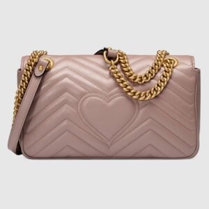 Gucci GG Marmont Small Shoulder Bag Dusty Pink | AlmaBagz