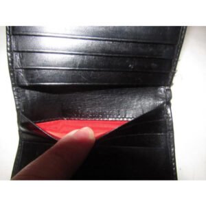 Gucci Navy Leather Exterior With Red Leather Lining And Gold Horseshoe Accent Vintage Walletdesigner | AlmaBagz