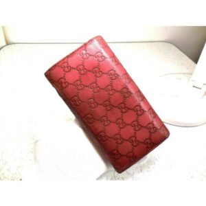 Gucci Metallic Magenta Chrome Xl Embossed Guccissima Leather Wallet | AlmaBagz