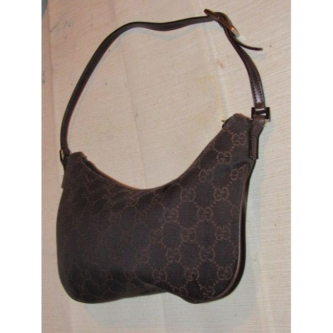 Gucci Webby Brown Canvas And Leather Hobo Bag | AlmaBagz