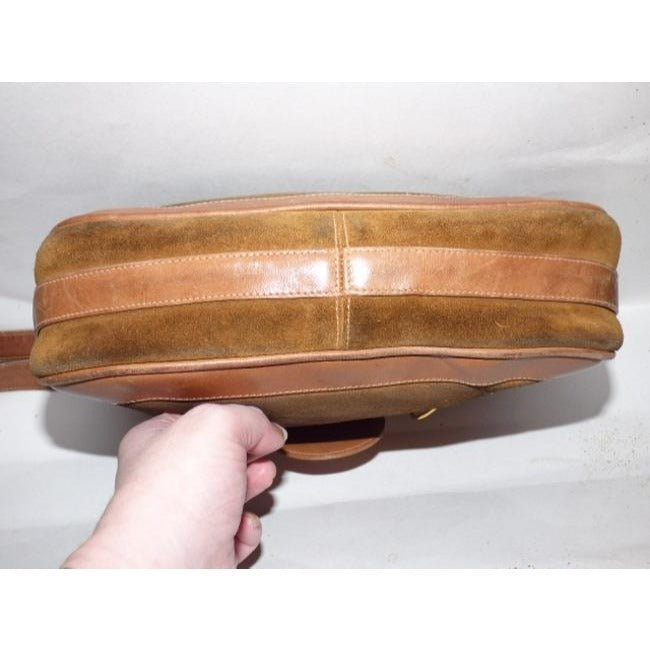 Gucci Vintage Designer Purses Brown Suede Hobo Bag | AlmaBagz