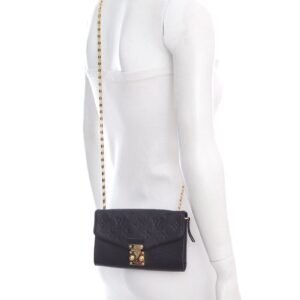 Louis Vuitton Black Empreinte Wallet on Chain Cross-Body | AlmaBagz