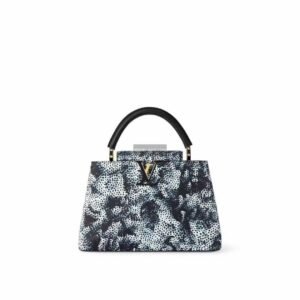 Louis Vuitton Capucines Women Bag - Premium Quality with Brand Box (Black/White-2) | AlmaBagz