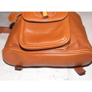 Gucci Vintage Pursesdesigner Purses Caramel Brown Leather Backpack | AlmaBagz