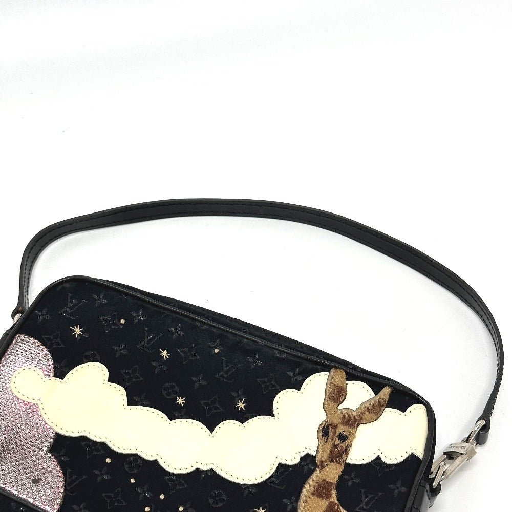 LOUIS VUITTON Shoulder Bag M92275 Satin black Monogram Satin Pochette Conte Do Fe Women Used | AlmaBagz - Image 5