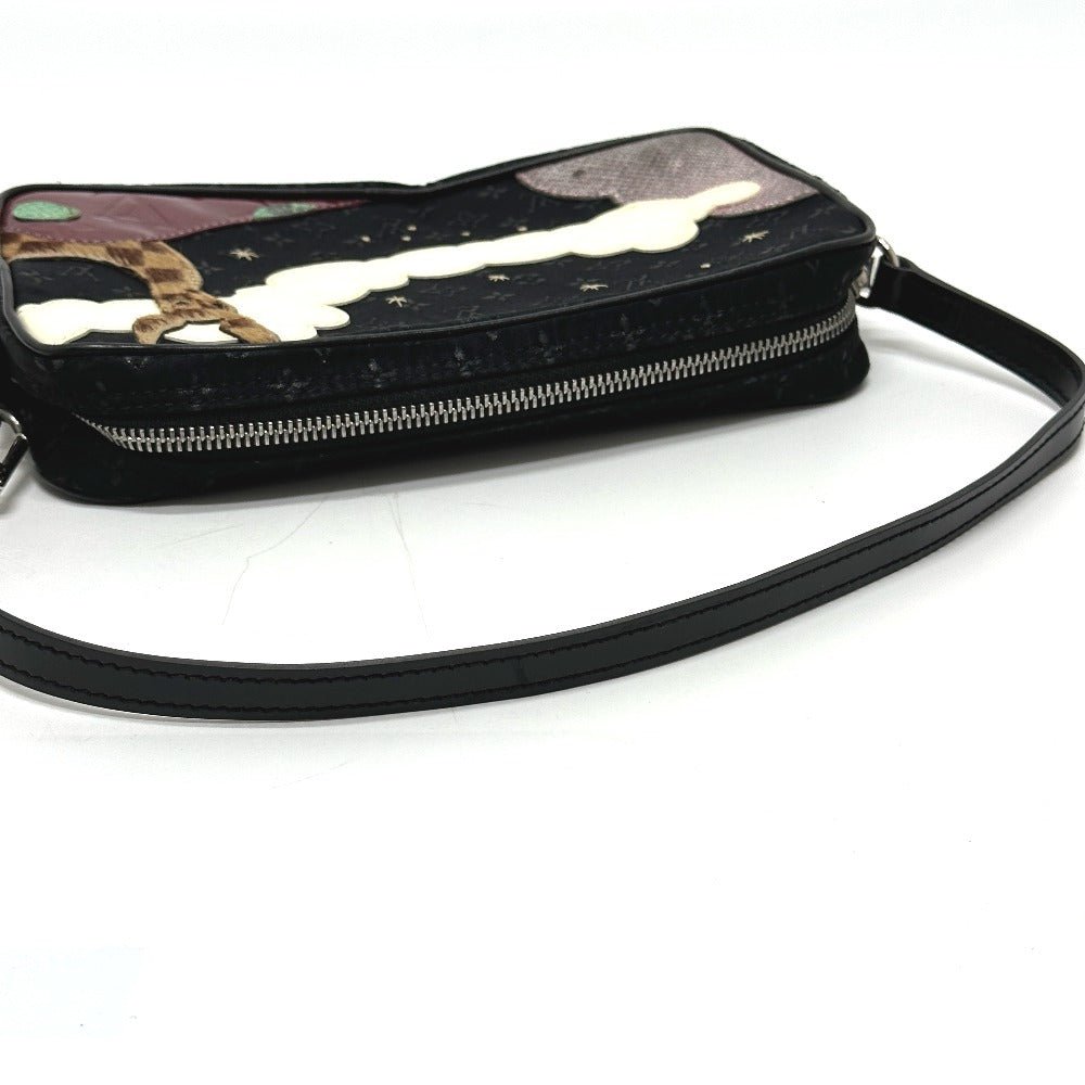 LOUIS VUITTON Shoulder Bag M92275 Satin black Monogram Satin Pochette Conte Do Fe Women Used | AlmaBagz - Image 6