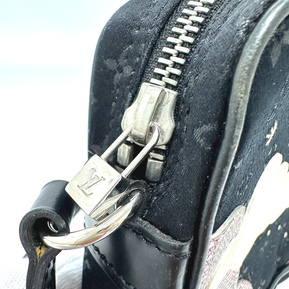 LOUIS VUITTON Shoulder Bag M92275 Satin black Monogram Satin Pochette Conte Do Fe Women Used | AlmaBagz - Image 7