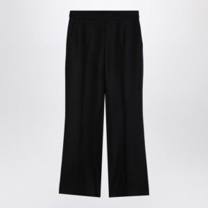 Gucci Black Wool-Blend Trousers Women | AlmaBagz