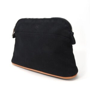 HERMES Pouch canvas black Bored pouch unisex(Unisex) Used | AlmaBagz
