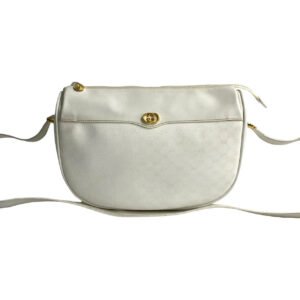 GUCCI Shoulder Bag Leather, PVC white Micro GG logo Metal Women Used | AlmaBagz