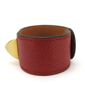 HERMES bracelet Epsom, Metal Red Medor Women Used | AlmaBagz
