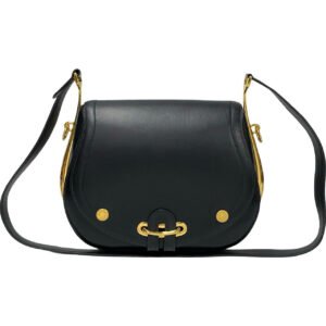 HERMES Shoulder Bag Boxcalf, Leather black Passkey Women Used | AlmaBagz