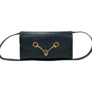 GUCCI Shoulder Bag Calfskin Navy | AlmaBagz