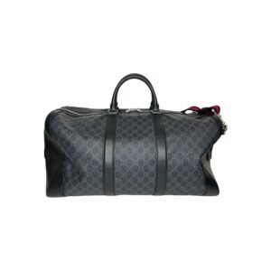 Gucci Black GG Supreme Duffle Bag | AlmaBagz