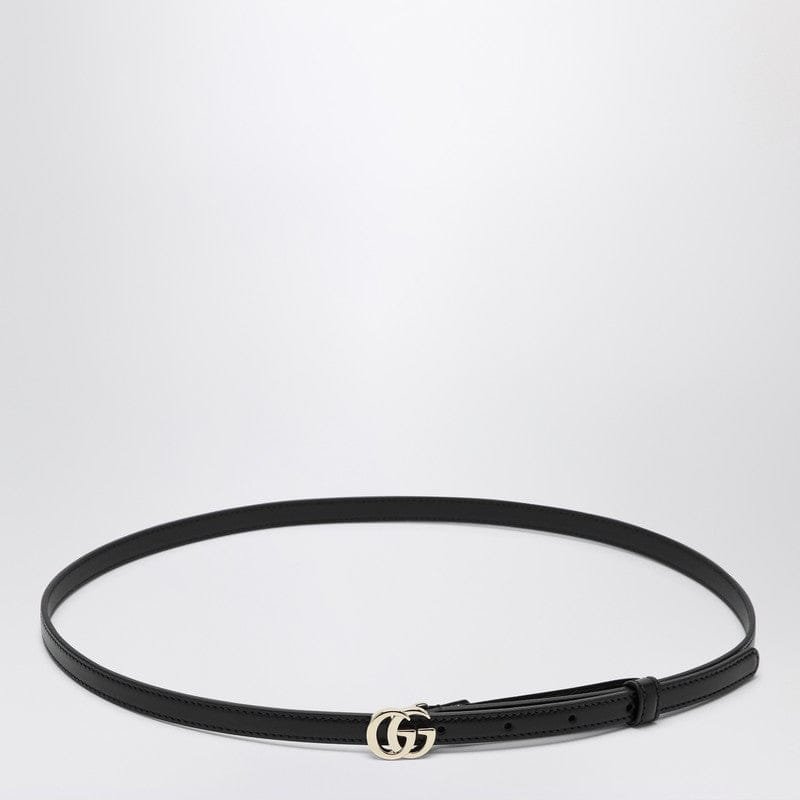 Gucci Slim Gg Milano Black Leather Belt Women | AlmaBagz