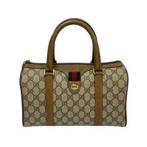 GUCCI Handbag leather Brown Sherry line | AlmaBagz