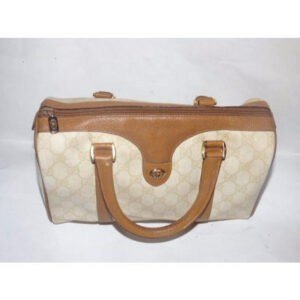Gucci Boston Bag Guccissima Print Cream Patent Gg Canvas Satchel | AlmaBagz