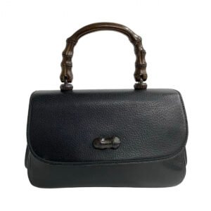 GUCCI Handbag leather black Bamboo | AlmaBagz