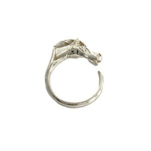 HERMES Ring Silver925 Silver Cheval Horseshoe Ring | AlmaBagz