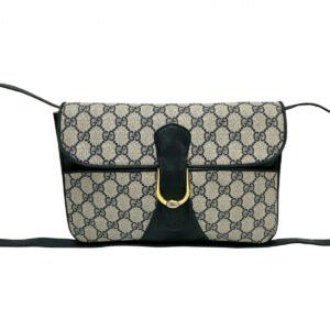 GUCCI Shoulder Bag leather Navy | AlmaBagz