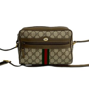 GUCCI Shoulder Bag leather Brown Sherry line | AlmaBagz