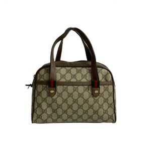 GUCCI Handbag leather Brown Sherry line | AlmaBagz