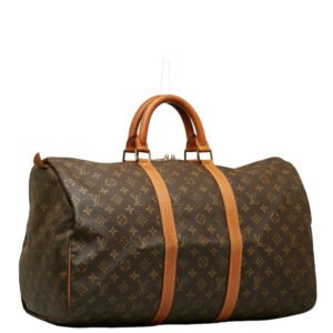Louis Vuitton Monogram Keepall 50 Boston Bag Travel Bag M41426 Brown | AlmaBagz