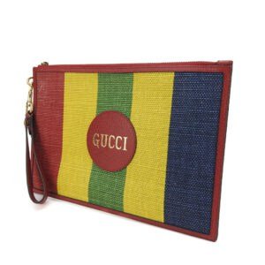 GUCCI Clutch bag 625602 Canvas, Leather multicolor Baiadera unisex(Unisex) Used | AlmaBagz