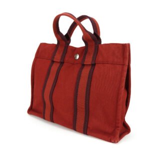 HERMES Handbag canvas Red Fool ToePM unisex(Unisex) Used | AlmaBagz