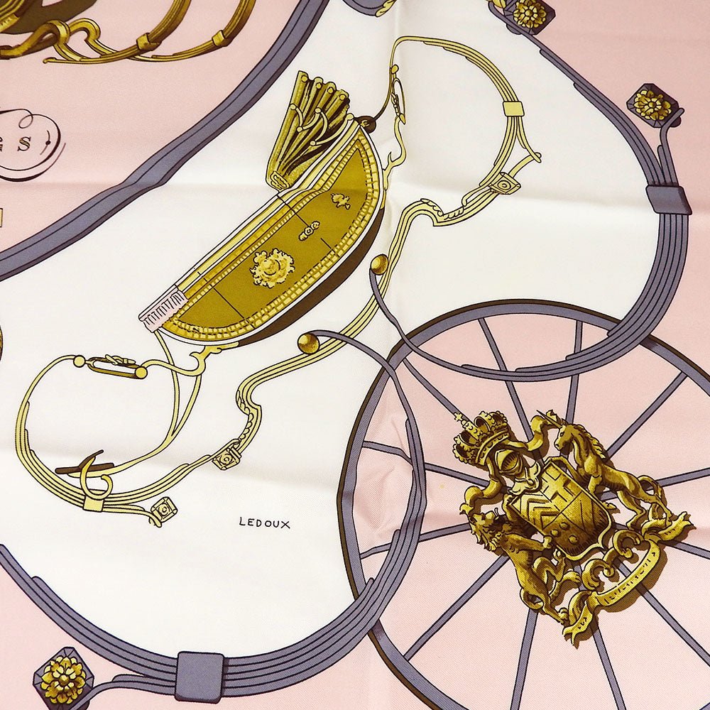 HERMES scarf silk pink Carre90 Women Used | AlmaBagz