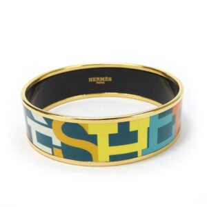 HERMES bracelet Enamel, Metal Green type Emile Women Used | AlmaBagz