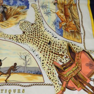 HERMES scarf silk Navy Carre90 Women Used | AlmaBagz