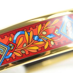 HERMES Bangle Metal, Enamel Red Emile Women Used | AlmaBagz