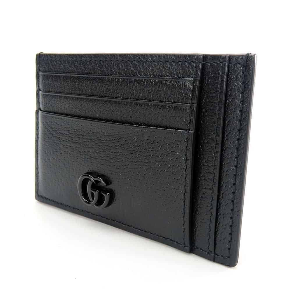 GUCCI Card Case 722734 leather black Double G unisex(Unisex) Used | AlmaBagz