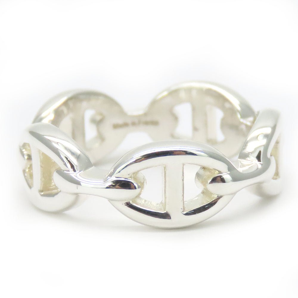HERMES Ring Silver925 Silver Anchene Chene Dunkle Women Used | AlmaBagz