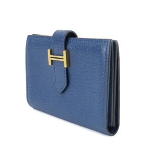 HERMES Card Case Shave blue Bean unisex(Unisex) Used | AlmaBagz