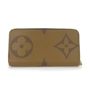LOUIS VUITTON Long Wallet Purse M69353 monogram giant reverse Brown Zippy wallet Women Used | AlmaBagz