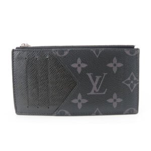 LOUIS VUITTON Coin case M30271 Taiga black Coin card holder | AlmaBagz