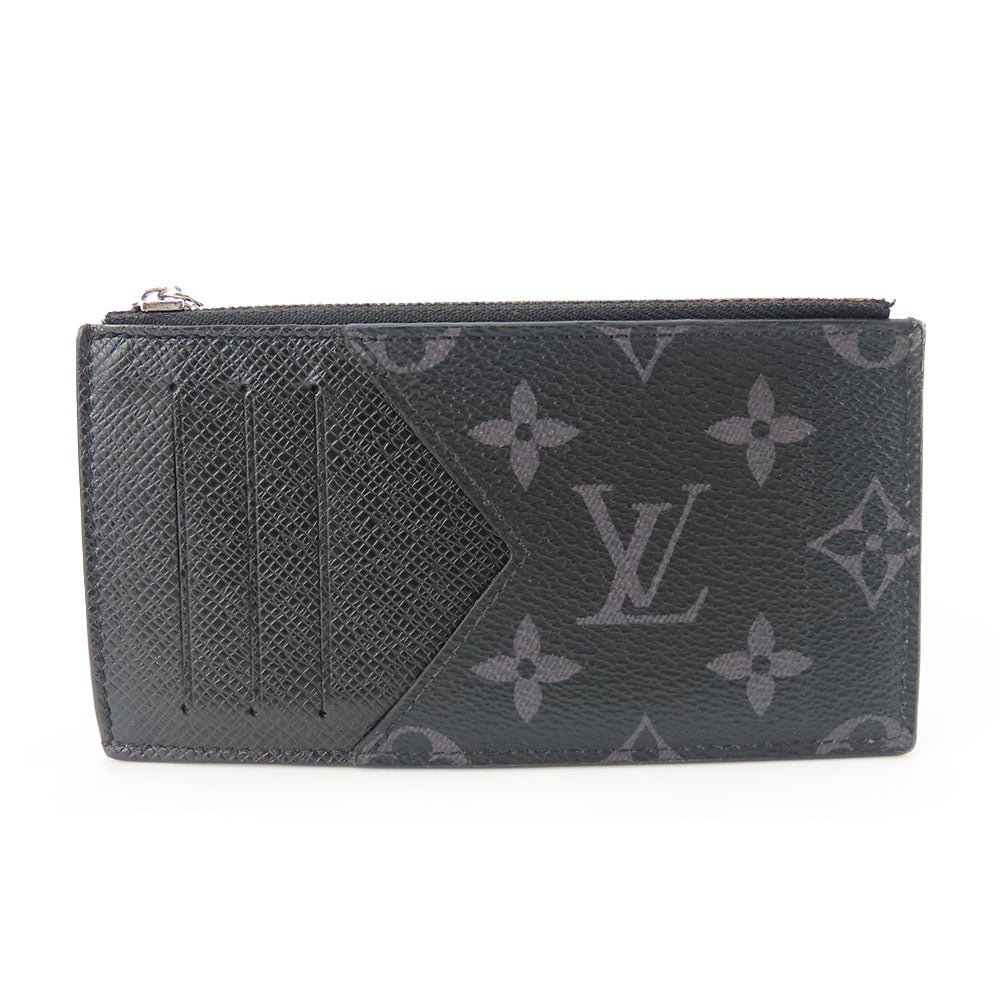 LOUIS VUITTON Coin case M30271 Taiga black Coin card holder | AlmaBagz