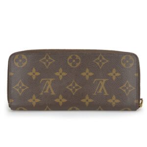 LOUIS VUITTON Long Wallet Purse M60742 Monogram Fuchsia Portefeuille Clemence Women Used | AlmaBagz