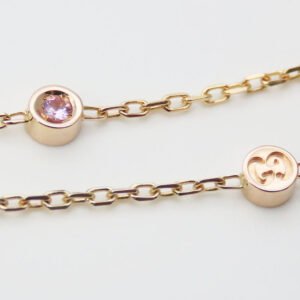 GUCCI Necklace K18 Pink Gold, Pink Sapphire Pink gold Star dust icon Women Used | AlmaBagz